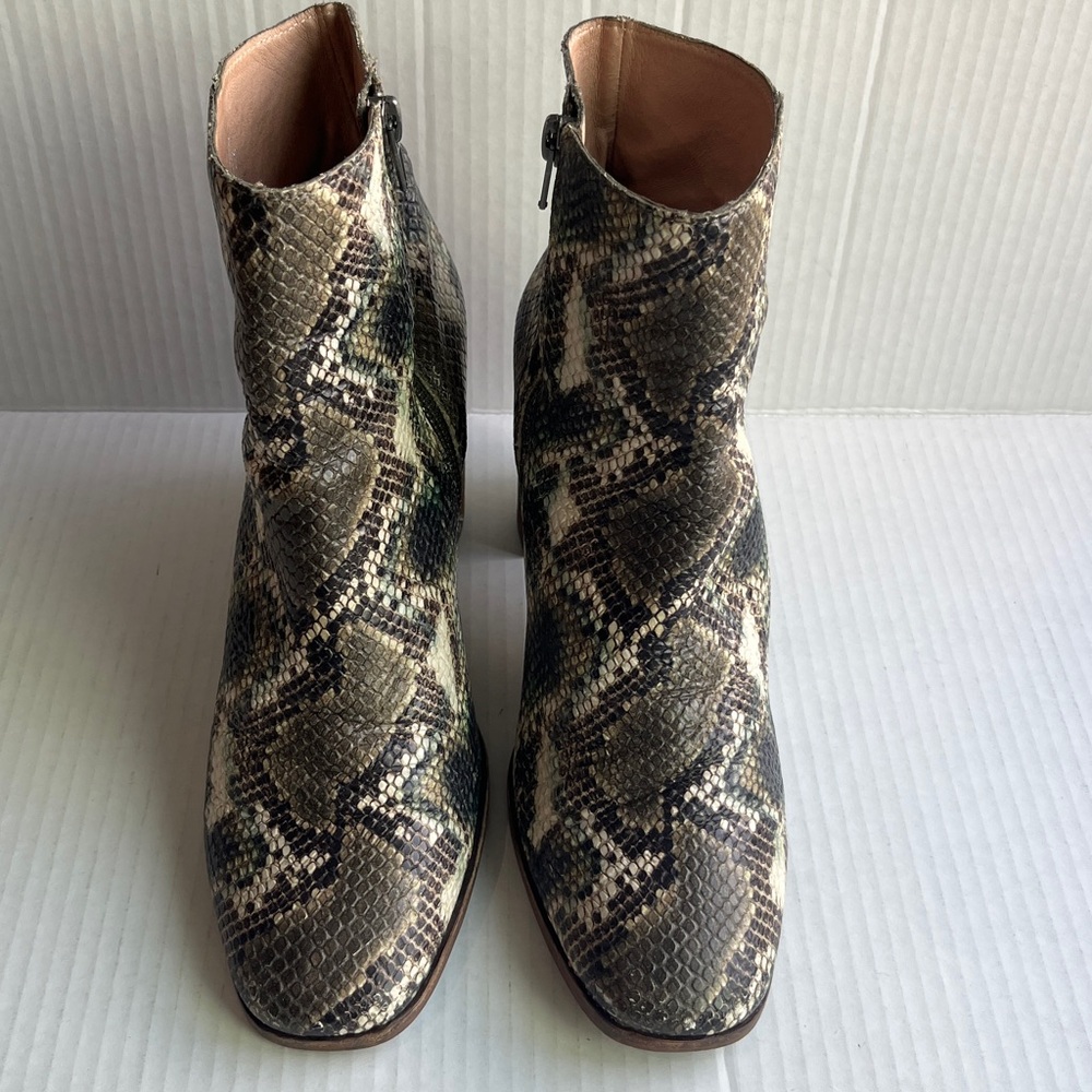 Madewell The Rosie Snake Embossed Leather Booties